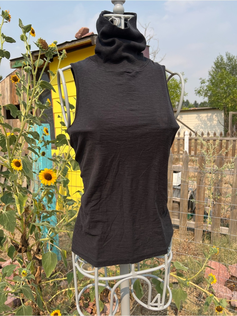 SOLD OUT Nation LTD Black Sleeveless Turtleneck Tank 100 percent Pima Cotton